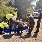 Rescatan y trasladan al hospital a un ciclista que había sufrido una caída en Sierra Espuña