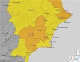 Avisos naranjas y amarillo de fenómenos meteorológicos adversos por lluvias y tormentas en toda la Región de Murcia para manana