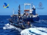 Interceptado en aguas cercanas a Canarias un buque cargado con 20 toneladas de hachís