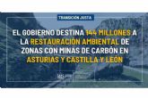 El Gobierno destina 144 millones a la restauración ambiental de zonas con minas de carbón en Asturias y Castilla y León