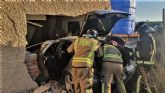 Conductora herida tras empotrar su coche contra una vivienda en Alquibla (Ojós)