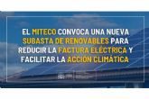 El MITECO convoca una nueva subasta de renovables para reducir la factura eléctrica y facilitar la acción climática