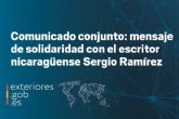 El Gobierno de Espana rechaza las infundadas acusaciones realizadas por la Fiscalía nicaragüense contra el escritor Sergio Ramírez