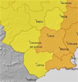 La Agencia Estatal de Meteorologa adelanta para hoy sus avisos de fenmenos meteorolgicos adversos por lluvias y tormentas (AMARILLO Y NARANJA) en la Regin de Murcia