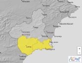 Meteorologa actualiza y amplia su aviso amarillo por lluvias de hasta 15 litros en una hora para la Regin de Murcia hasta manana a las 09:00h