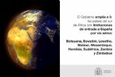 El Gobierno ampla a 9 los pases del sur de frica con limitaciones de entrada a Espana por va area