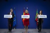 Díaz defiende con sus homólogos de Italia y Portugal una respuesta más social ante la guerra de Ucrania