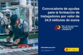 Educacin y Formacin Profesional convoca ayudas por valor de 24,5 millones de euros para la formacin de los trabajadores
