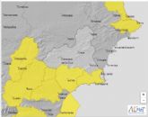 Meteorologa avisa de fenmeno adverso por lluvias y tormentas a partir de esta madrugada en la Regin de Murcia