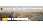 Valencia acogerá en noviembre el III Congreso Mundial de Destinos Inteligentes de la Organización Mundial del Turismo