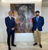 Goenaga pinta y dedica un cuadro para homenajear a los profesionales de Policl�nica Gipuzkoa