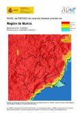 El nivel de riesgo de incendio forestal sigue siendo extremo en toda la Regin, excepto en el litoral, donde es muy alto