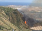 Incendio forestal en Mazarrón