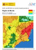 El nivel de riesgo de incendio forestal previsto para hoy sábado, 2 de julio, es muy alto o alto en toda la Región de Murcia