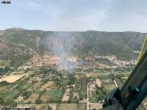 Incendio forestal en Algezares (Murcia)