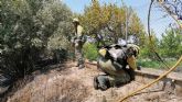 Extinguido el incendio de matorral declarado en la zona de la finca del Mayayo en Murcia