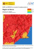 La Agencia Estatal de Meteorologa establece el riesgo de incendio forestal para hoy en 'Extremo' en la Regin de Murcia excepto en el Litoral Este que es Muy Alto