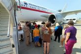 Aerotransporte militar de niños de Ucrania en situación de especial vulnerabilidad sanitaria