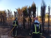 Bomberos CEIS apagan incendio en las Palas pedanía de Fuente Álamo