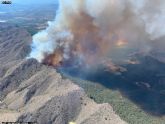 Incendio forestal en Sierra Larga en Jumilla