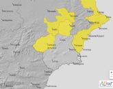 Nivel amarillo al Noroeste y Altiplano de la Región de Murcia por lluvias y tormentas