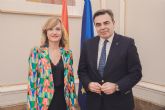 Pilar Alegría se reúne con el vicepresidente de la Comisión Europea, Margaritis Schinas