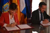 Isabel Rodríguez firma dos convenios con subvenciones a La Palma de 24 millones para reparación de infraestructuras e instalaciones municipales