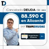 TramiDeudas cancela 88.590? en Alicante con la Ley de Segunda Oportunidad