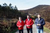 Félix Bolaños analiza sobre el terreno los daños causados por la última oleada de incendios en Asturias