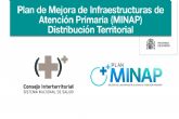 Aprobados los criterios de la distribucin territorial de 579,1 millones para mejorar las infraestructuras de Atencin Primaria
