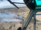 Incendio forestal en las inmediaciones de la Ermita de La Cruz, Sangonera la Verde