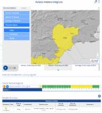 Nivel amarillo por tormentas para esta tarde en Lorca, Águilas y el Valle del Guadalentín