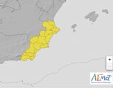 Meteorologa ampla la zona de fenmenos adversos de nivel amarillo por lluvias en la Regin de Murcia