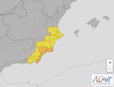 Alerta naranja por lluvias en la Región de Murcia para mañana martes