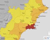 Aviso de nivel rojo para Cartagena por precipitaciones emitido por Meteorologa