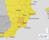 La Agencia Estatal de Meteorología emite un boletín subiendo a nivel naranja la alerta en La Vega del Segura