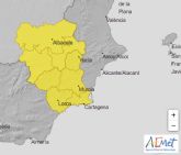 Nivel amarillo por tormentas para el día 31 de mayo en Murcia