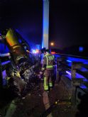 Cuatro heridos en accidente de tráfico al colisionar contra el quitamiedos en la A7 en Santomera