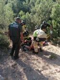 Servicios de emergencia rescatan a una excursionista accidentada en Caravaca de la Cruz