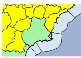 La Agencia Estatal de Meteorologa, informa sobre fenmenos adversos de nivel amarillo por tormentas en Murcia