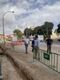 Obras renovación de servicios en las calles adyacentes al nuevo parking municipal en el PERI de Telefónica