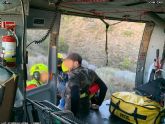 Rescatan a un senderista herido en Alhama de Murcia