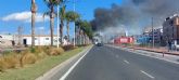 Incendio en un bancal en Cabezo de Torres