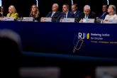 Espana reitera su compromiso con Ucrania en la Conferencia de Restauracin de la Justicia en La Haya