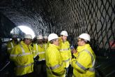 scar Puente visita las obras de mejora del tnel de Gaintxurizketa para conectar el Pas Vasco con Francia por tren de alta velocidad