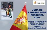 Defensa organiza una Jura de Bandera para personal civil en la Plaza de Oriente (Madrid)