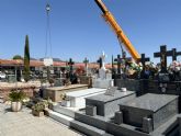 Continan las obras de construccin de 120 nichos y 24 fosas en el Cementerio Municipal