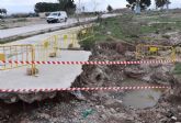 Licitan las obras para reparar el colector de Tirol Camilleri y la cuneta de Los Secanos tras los danos de las lluvias de marzo