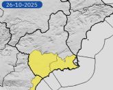 Meteorologa actualiza la alerta amarilla por lluvias y tormentas en la Regin de Murcia
