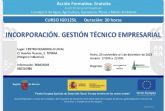 Promueven la segunda edicin del curso gratuito de Gestin Tcnico Empresarial, organizado por la Concejala de Formacin y Empleo y ASAJA